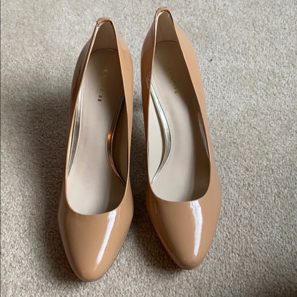 Coach patent leather heels - size 9